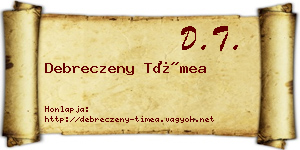 Debreczeny Tímea névjegykártya